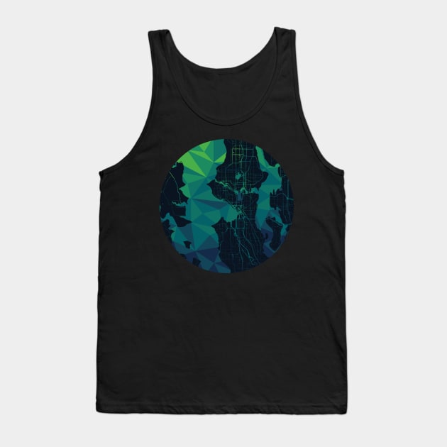 Seattle Geometric Map Tank Top by polliadesign